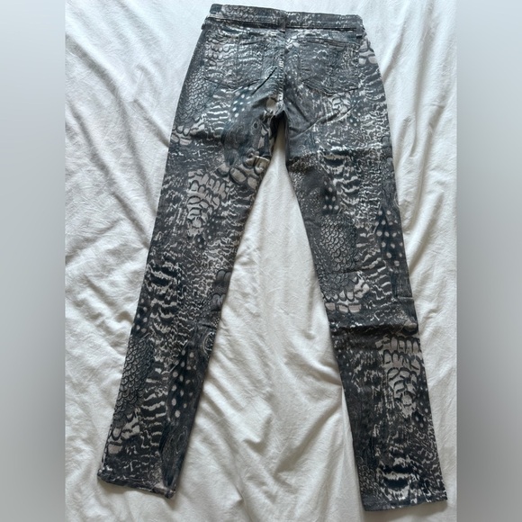 Rag & Bone Women’s 25 Feather Print Skinny Jeans Gray Mid Rise Stretch Legging - Picture 3 of 10